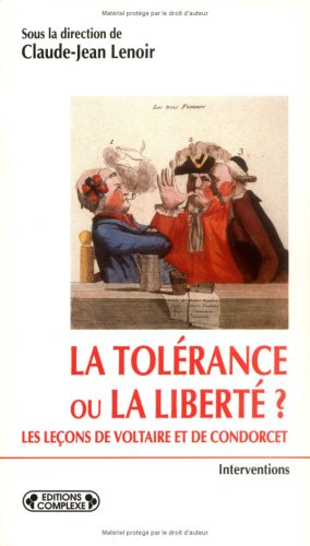 La tolerance ou la liberte?