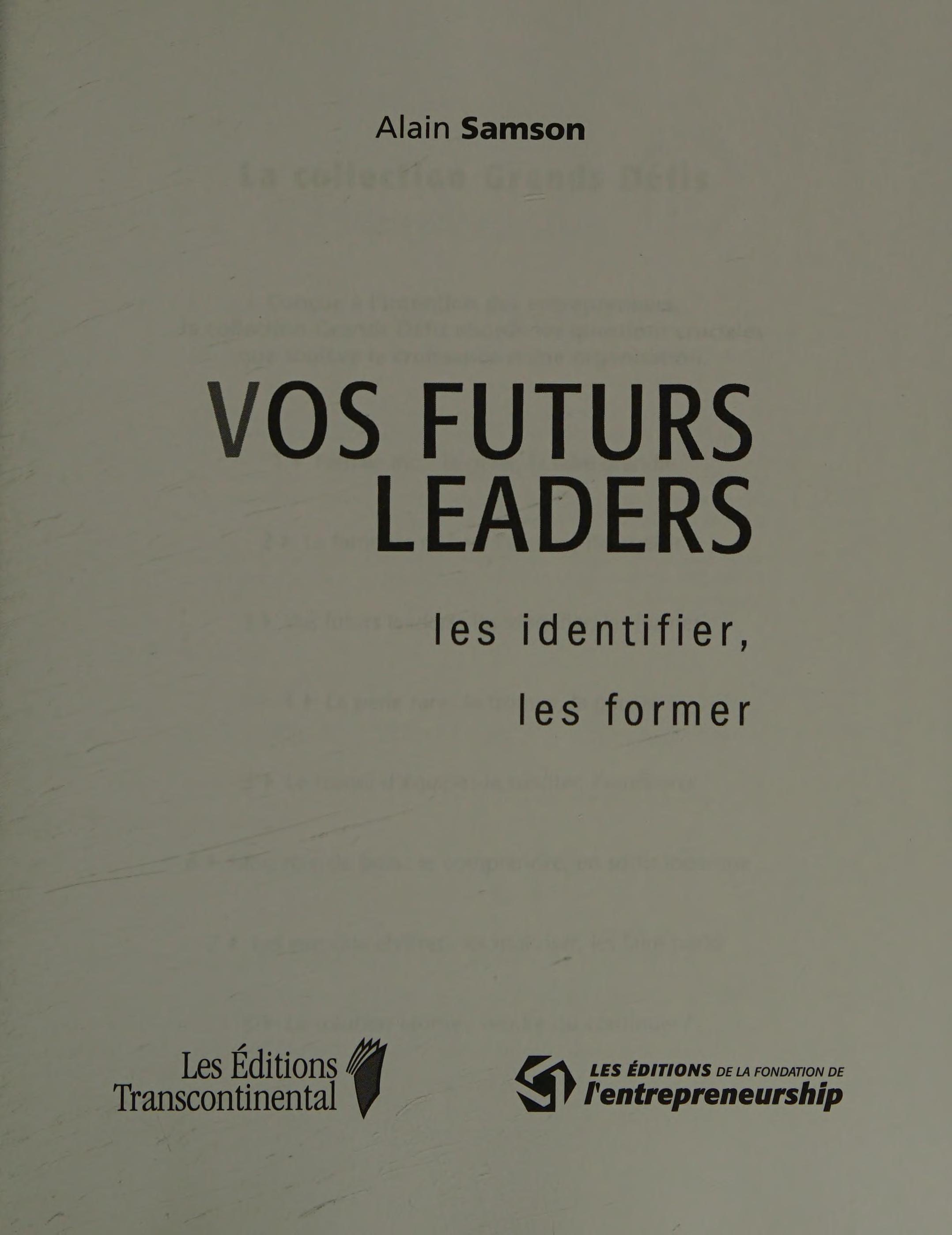 Vos Futurs Leaders les Identifier les Former