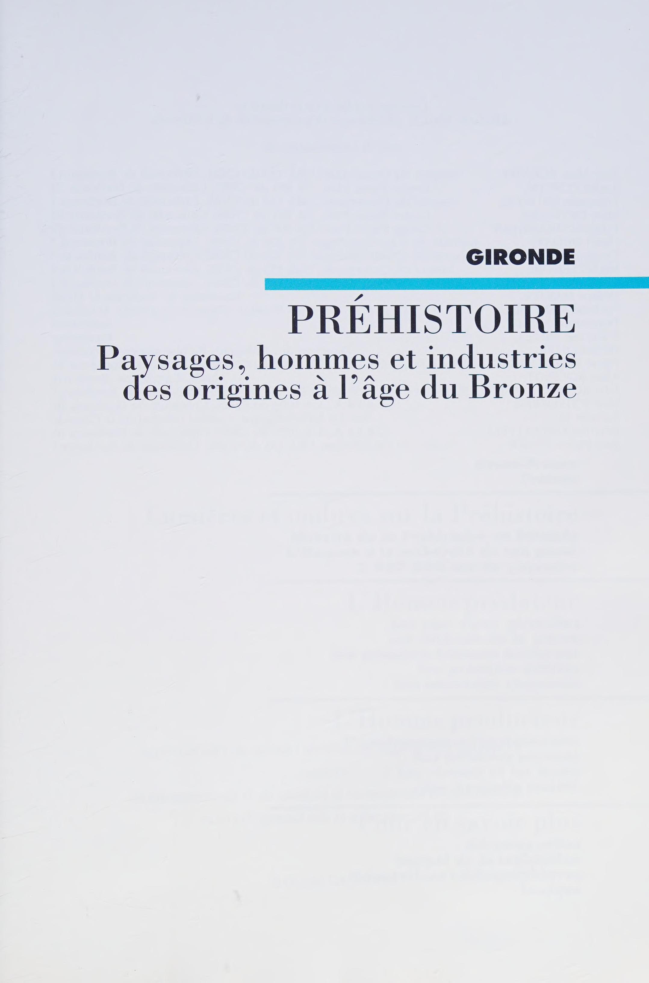 Gironde Préhistoire