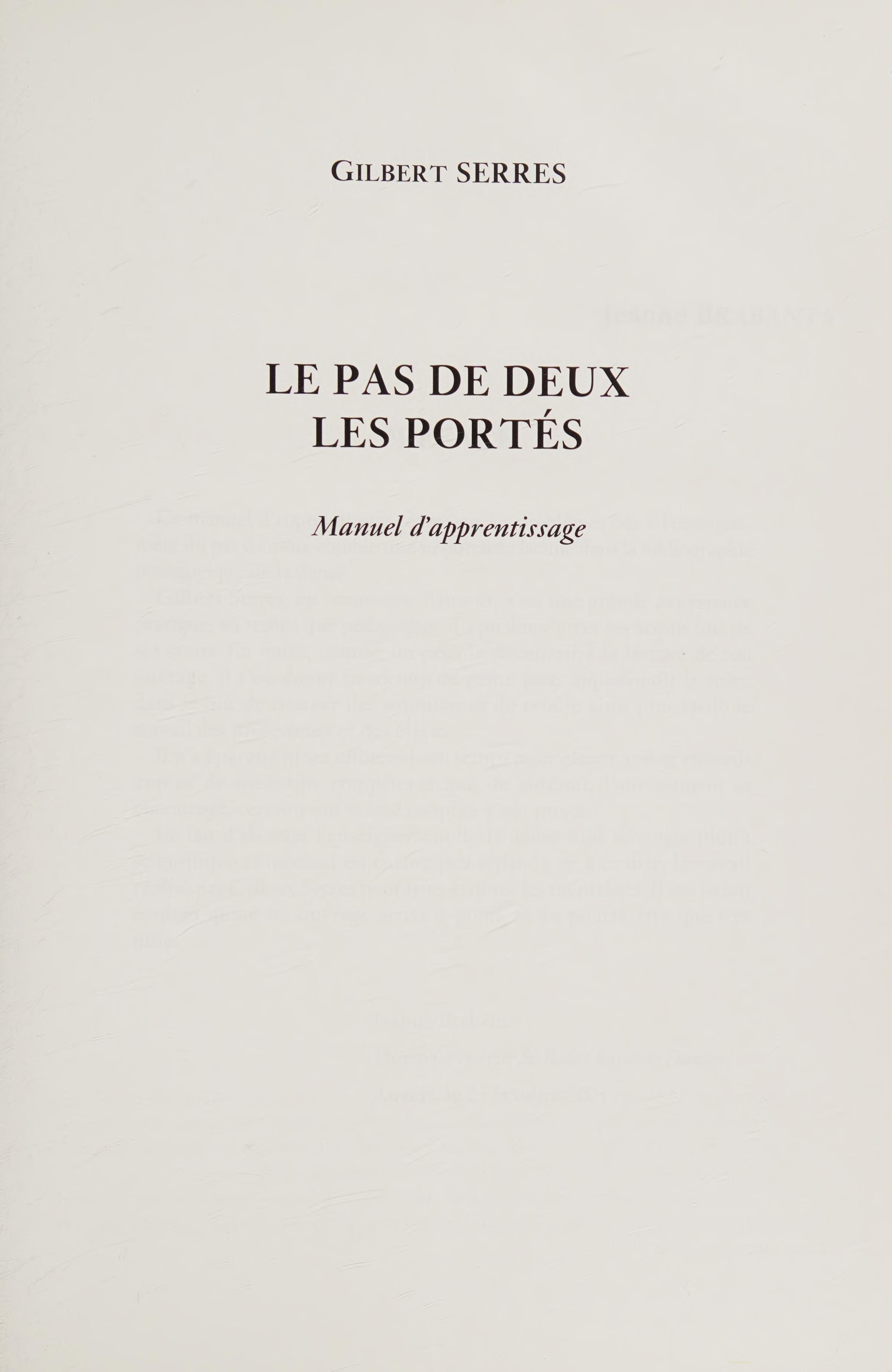 Le Pas de Deux, les Portés