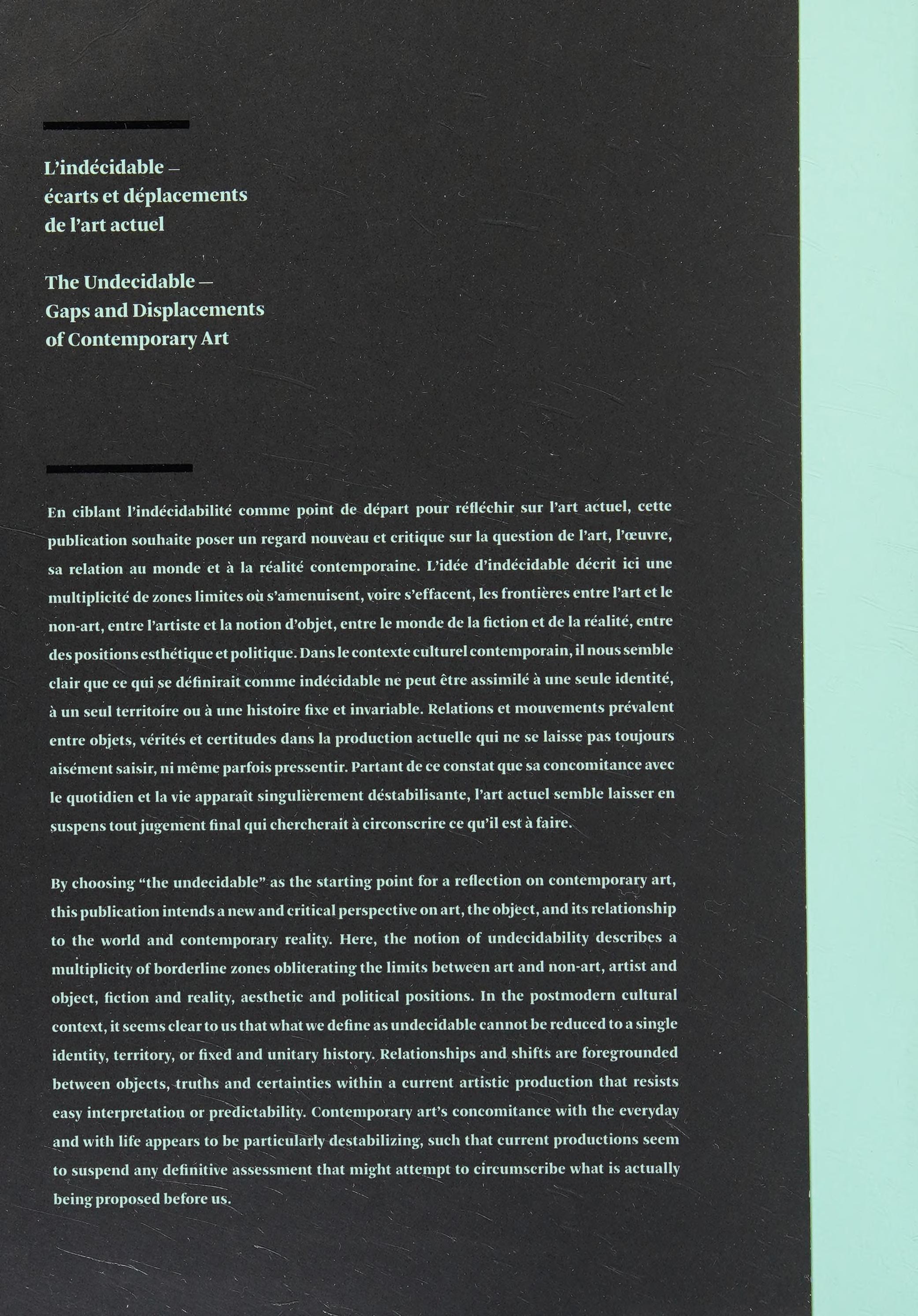 L'Indécidable