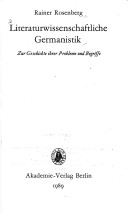 Literaturwissenschaftliche Germanistik