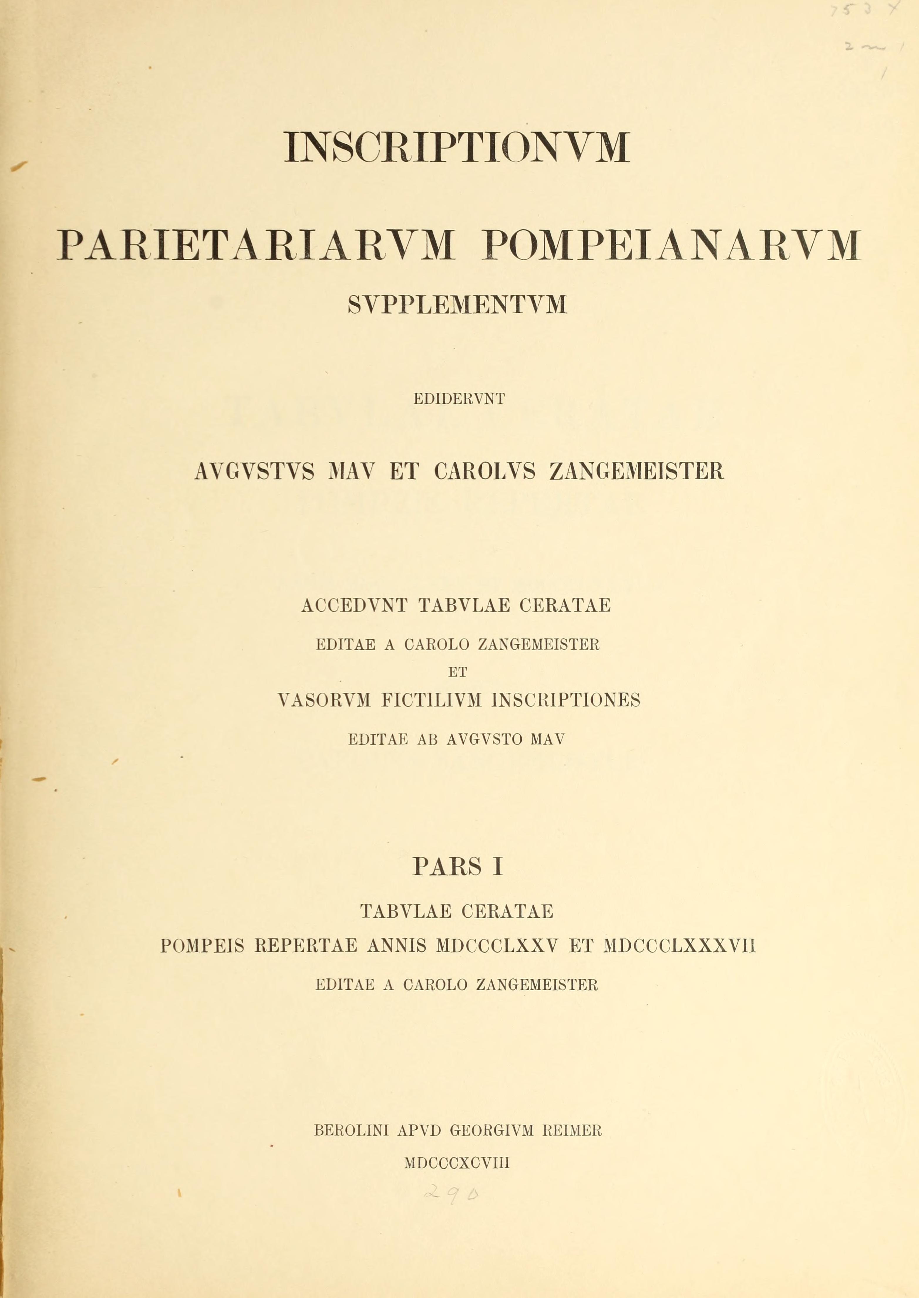 Corpus Inscriptionum Latinarum
