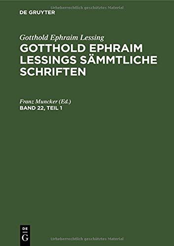 Gotthold Ephraim Lessings Sammtliche Schriften