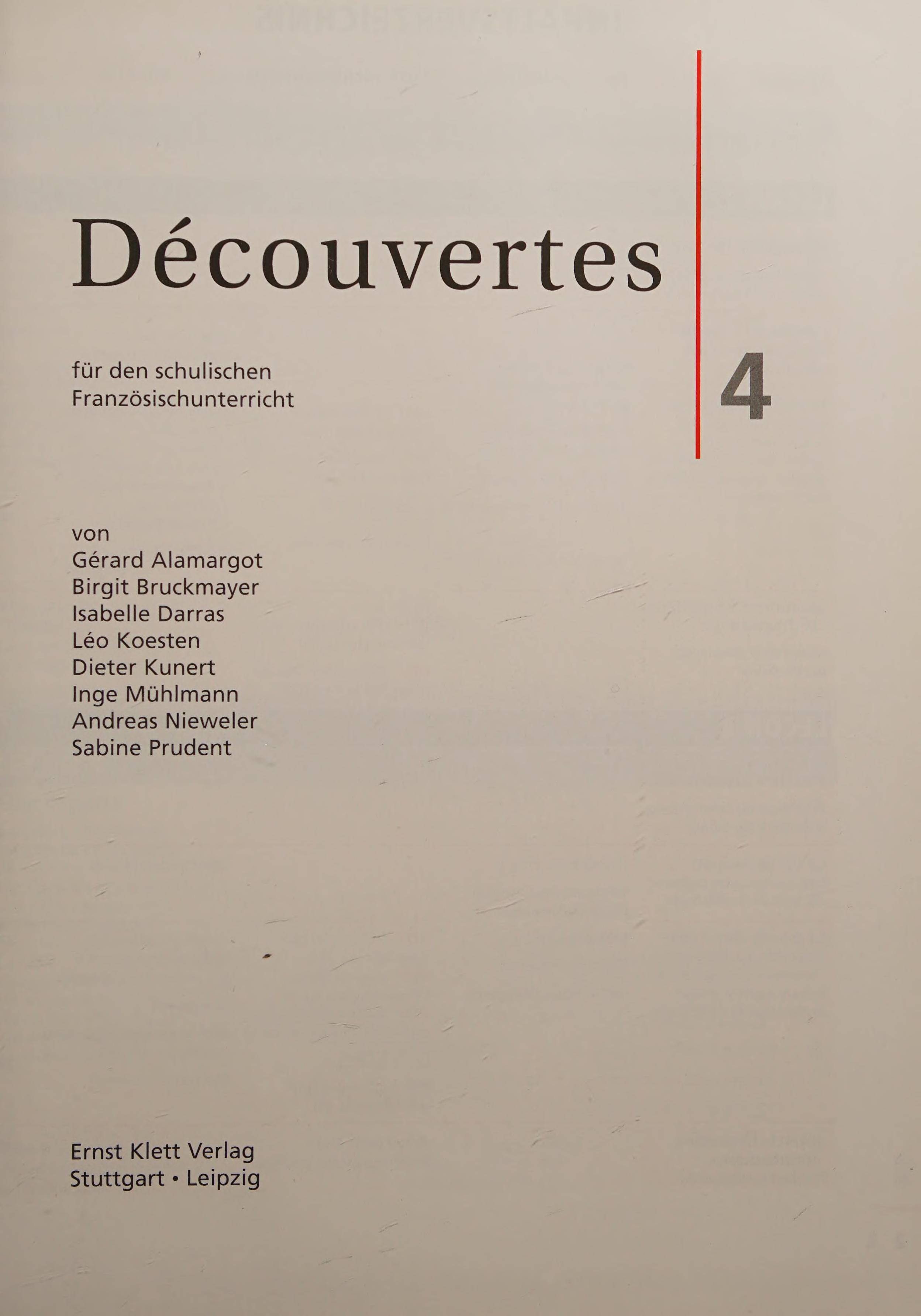 Découvertes 4. Schülerbuch