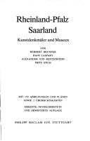 Reclams Kunstfuhrer Deutschland Bd.6 Rheinland Pfalz Saarland Kunstdenkmaler und Museen