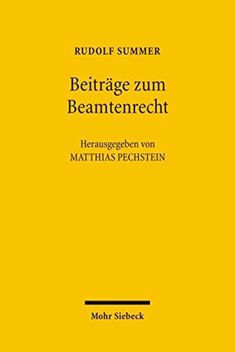 Beitrage Zum Beamtenrecht