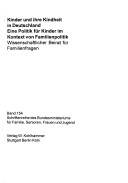 Kinder Und Ihre Kindheit in Deutschland