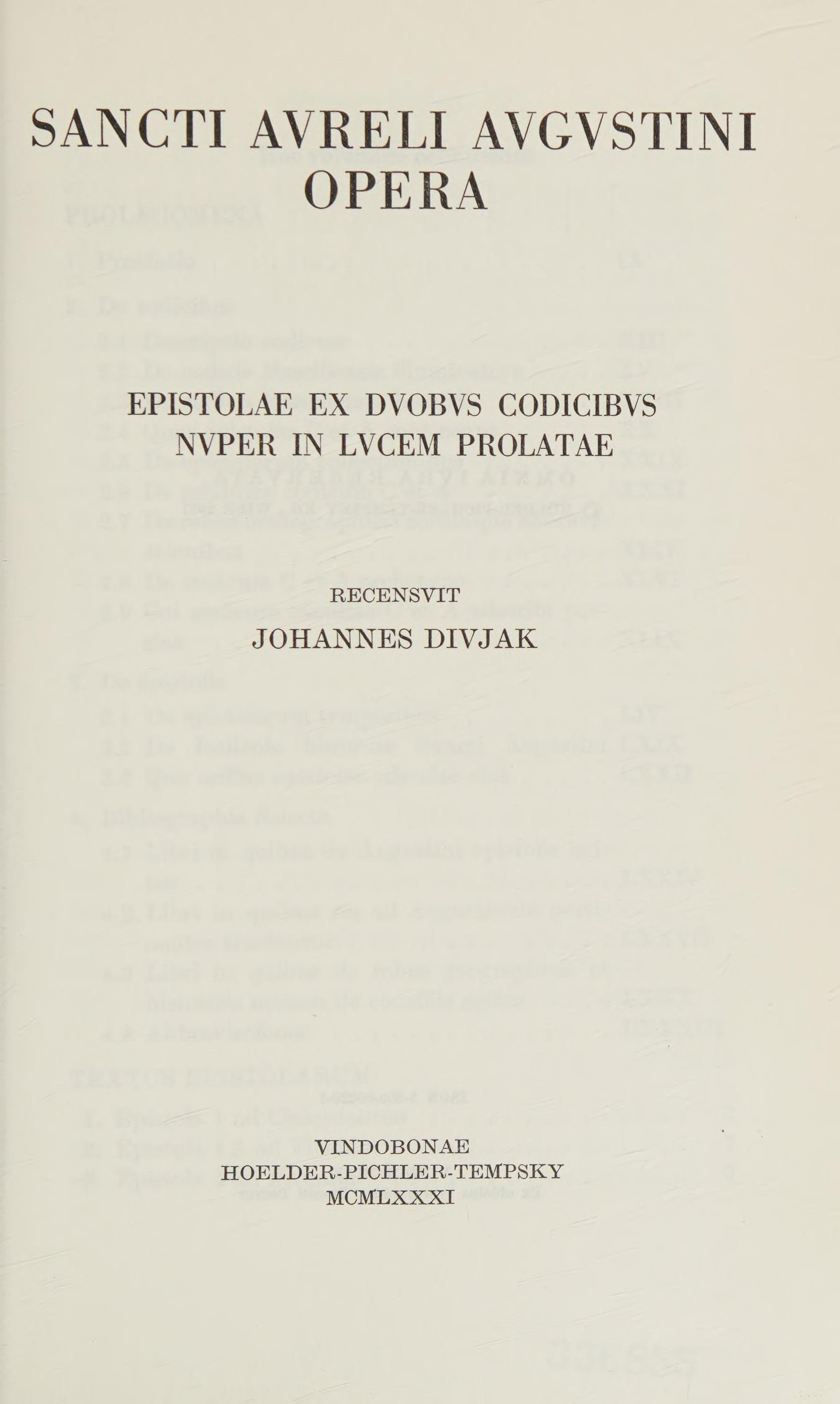 Epistolae Ex Duobus Codicibus Nuper In Lucem Prolatae