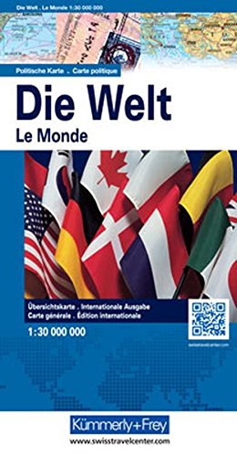 Die Welt, Politische Karte, 1:30 000 000