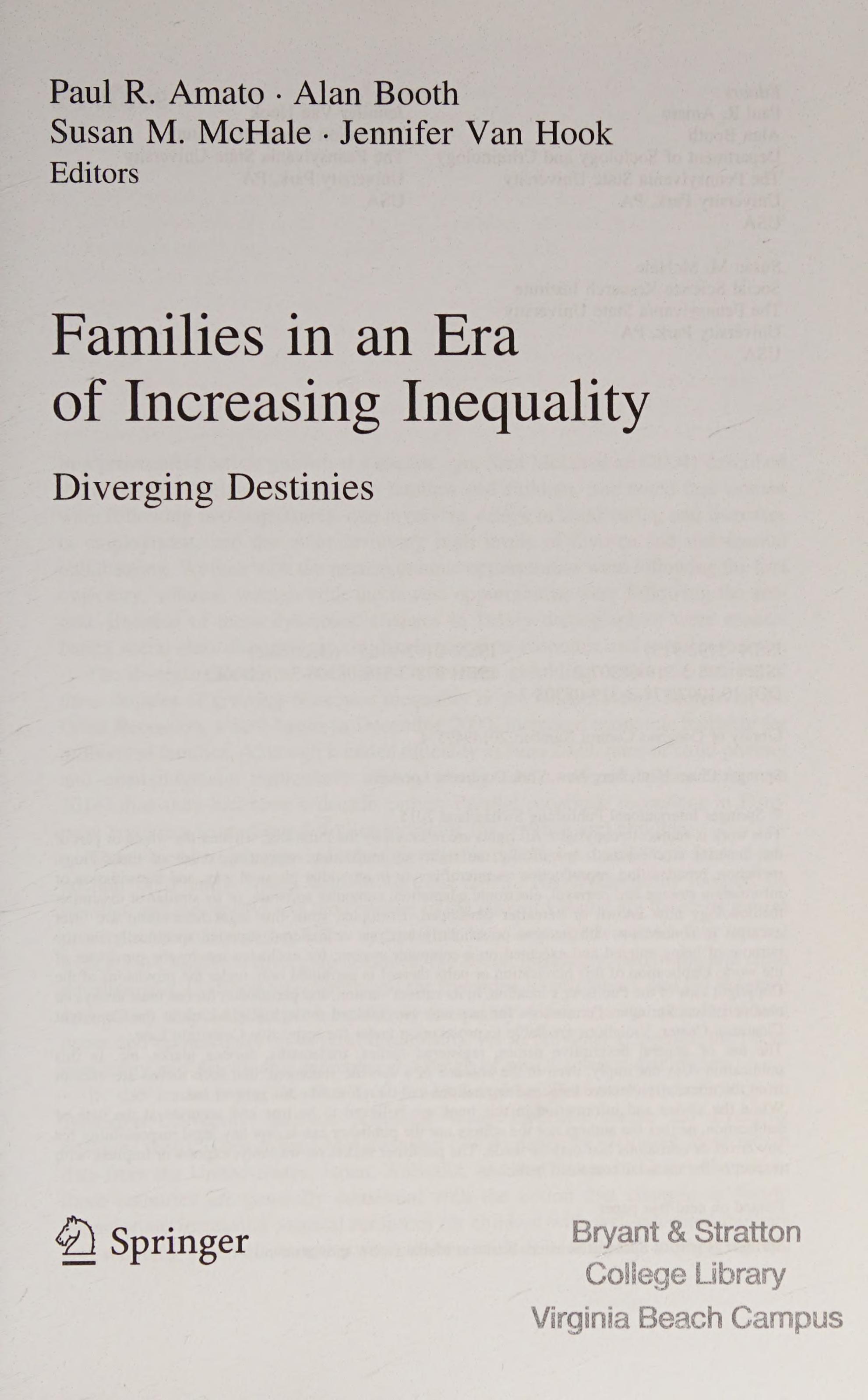 Families in an Era of Increasing Inequality