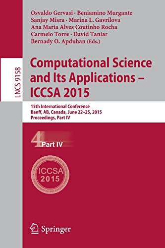 Computational Science and Its Applications ICCSA 2015