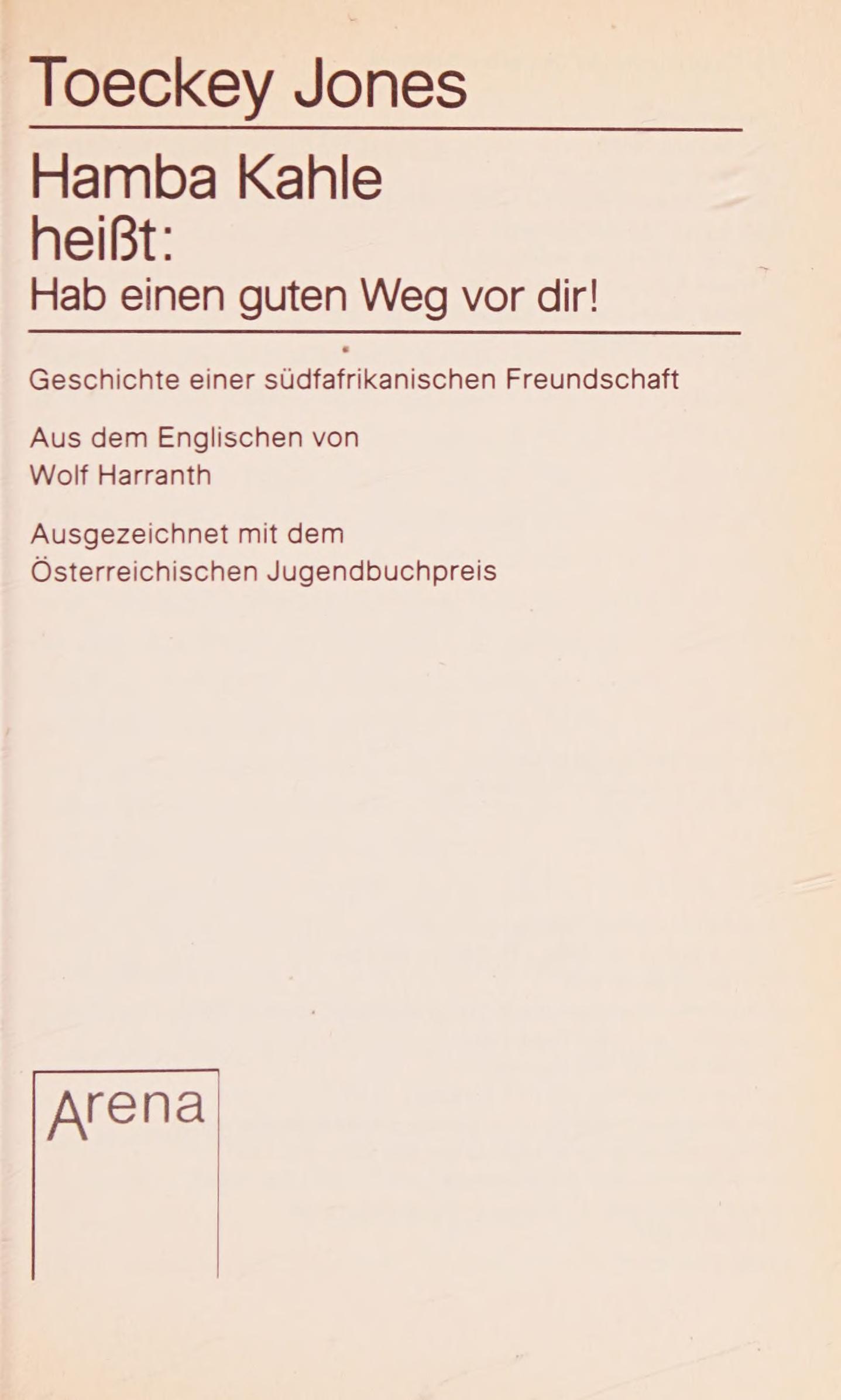 Hamba Kahle Heisst: Hab Einen Guten Weg Vor Dir!