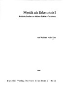 Mystik als Erkenntnis?