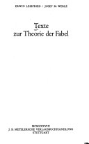 Texte Zur Theorie Der Fabel