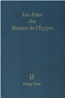 Les Actes des Martyrs de L'Égypte