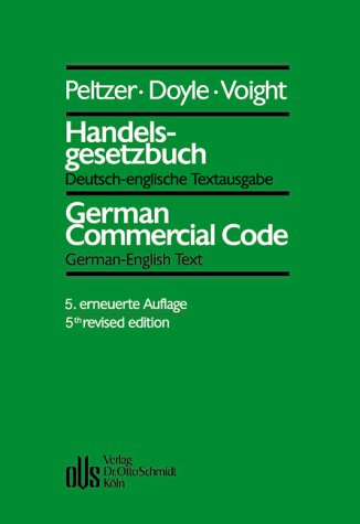 Handelsgesetzbuch German Commercial Code. Deutsch englische Textausgabe.