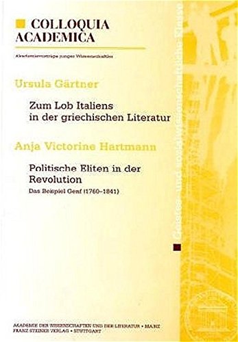 Zum Lob Italiens in Der Griechischen Literatur
