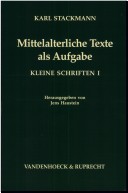 Mittelalterliche Texte als Aufgabe