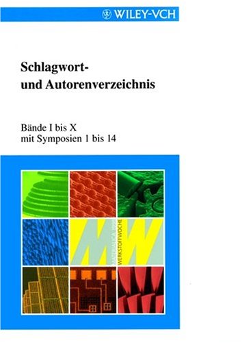 Werkstoffe - Schlagwort Und Autorenverzeichnis