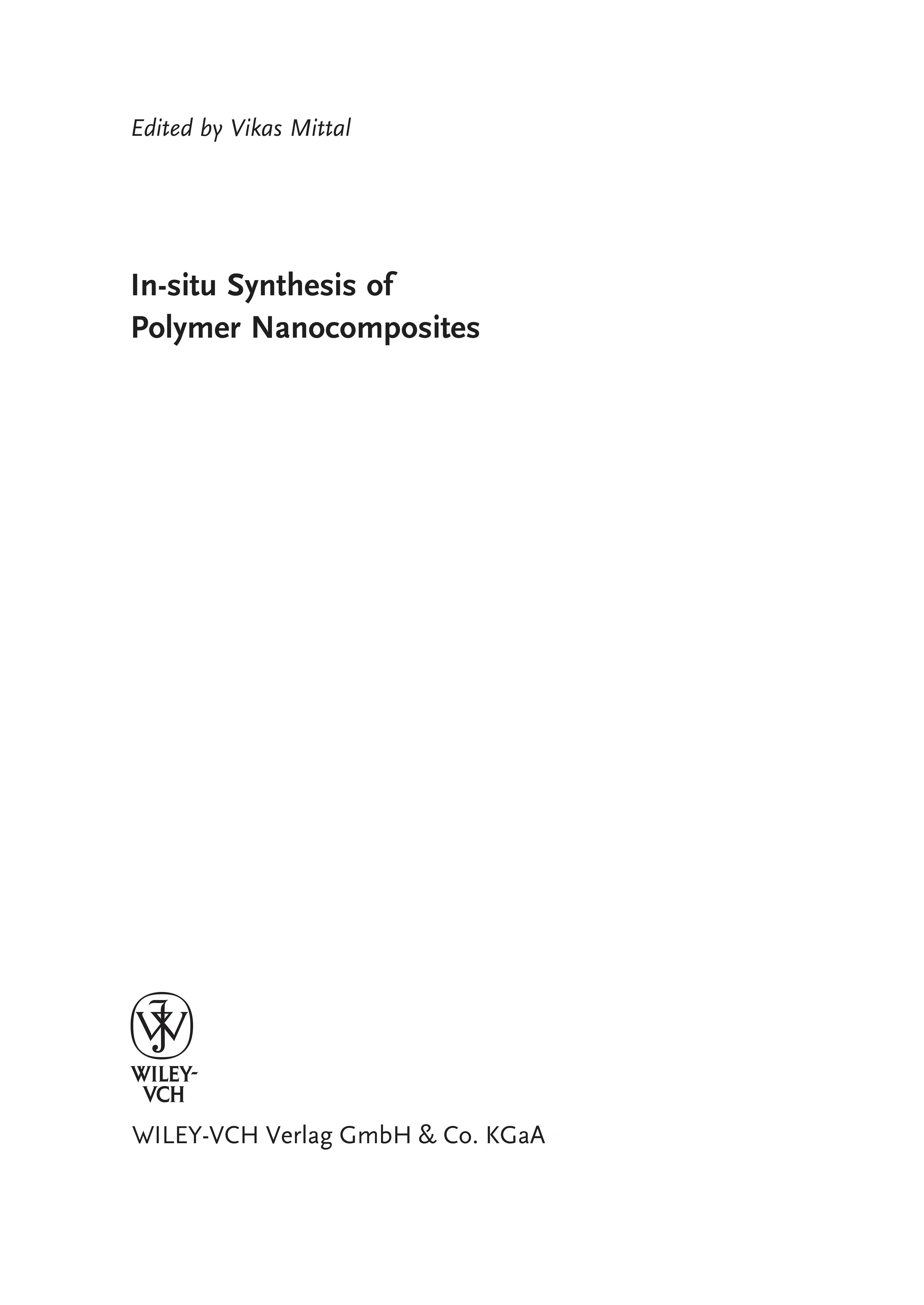 In situ synthesis of polymer nanocomposites