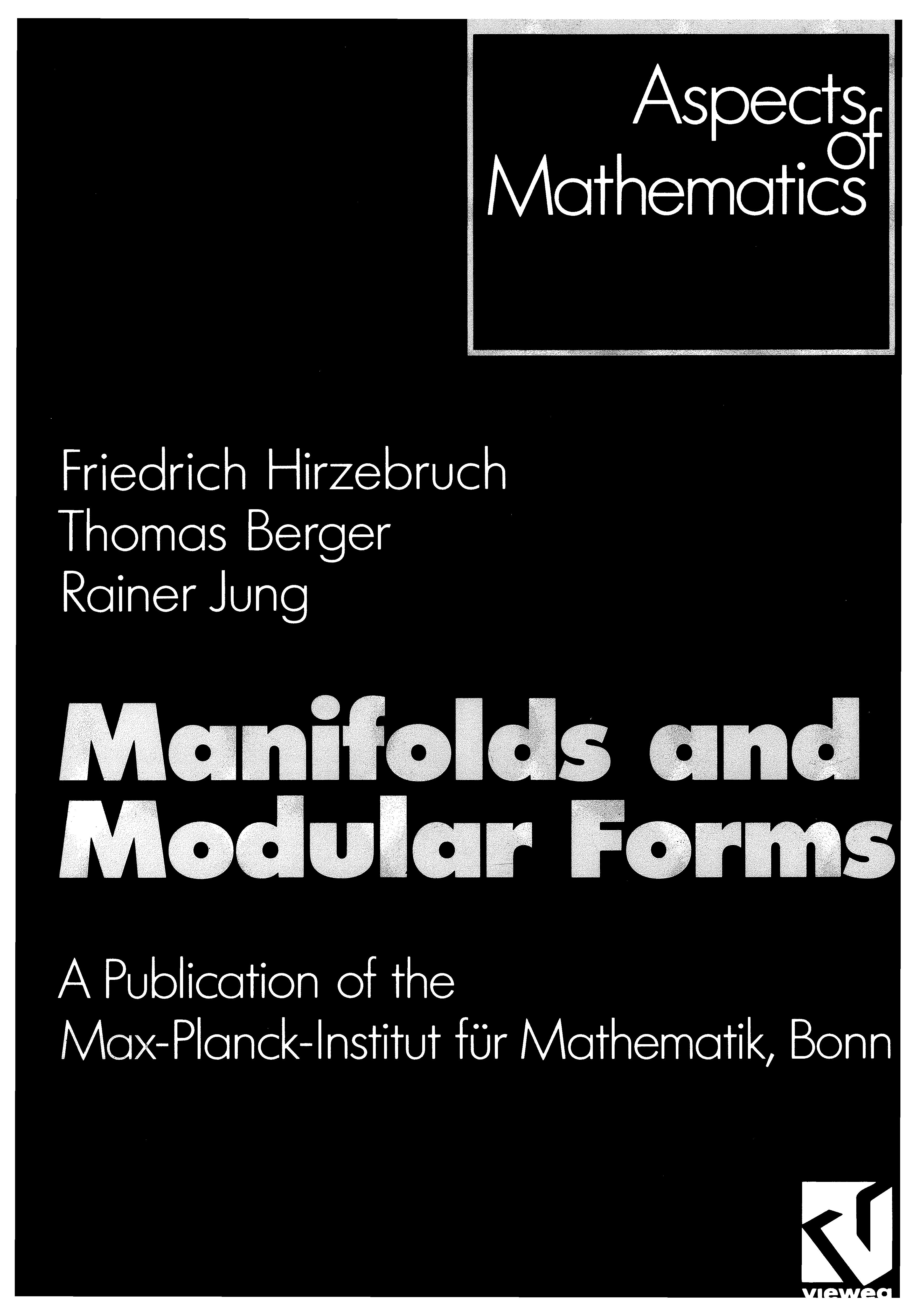Manifolds and Modular Forms, Vol. E20