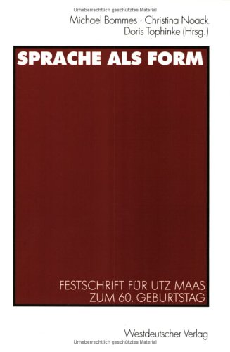 Sprache Als Form