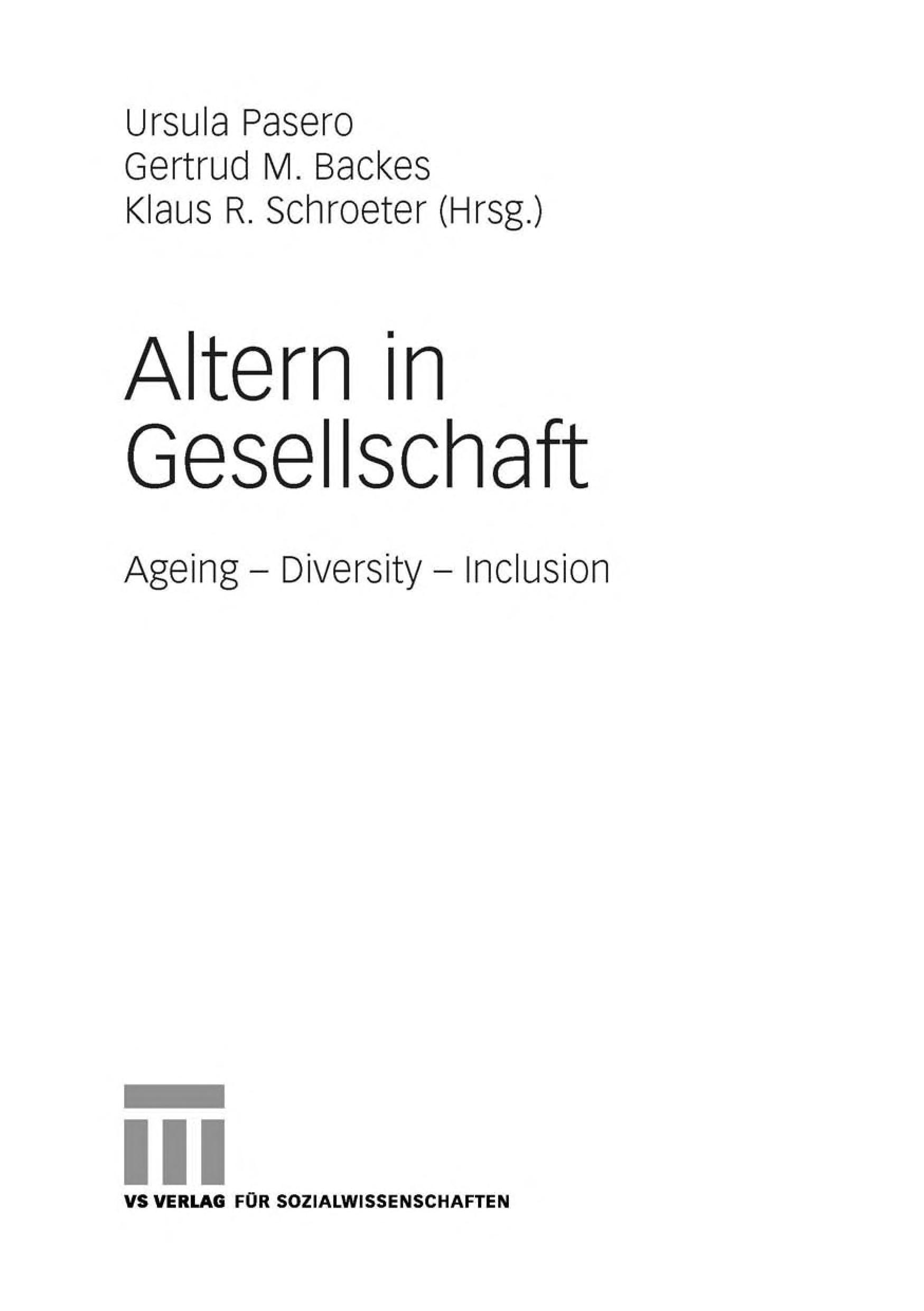 Altern in Gesellschaft
