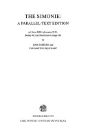 The Simonie: A Parallel-Text Edition