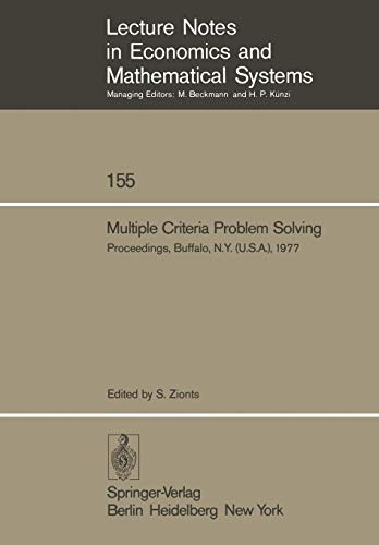 Multiple Criteria Problem Solving