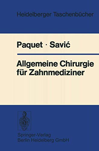 Allgemeine Chirurgie fur Zahnmediziner