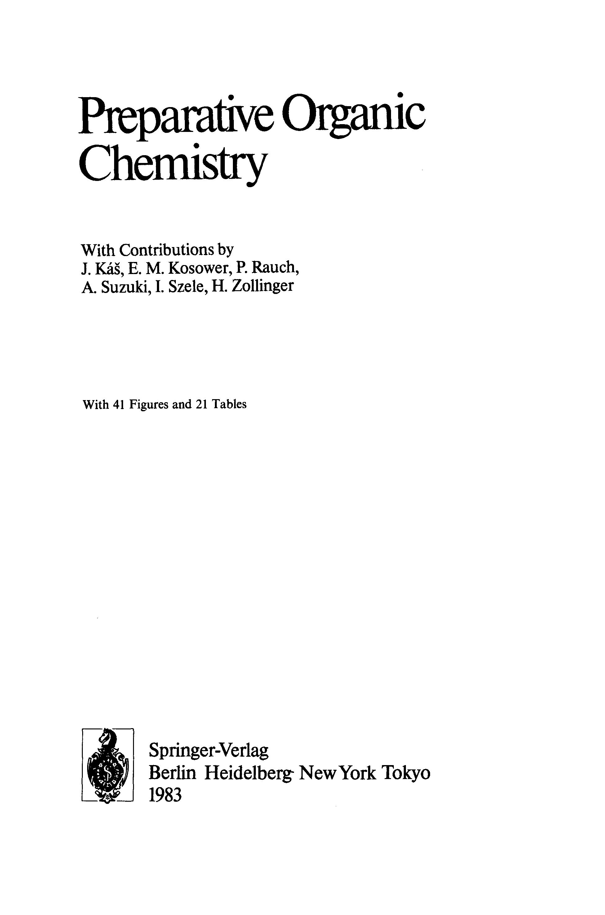 Preparative Organic Chemistry