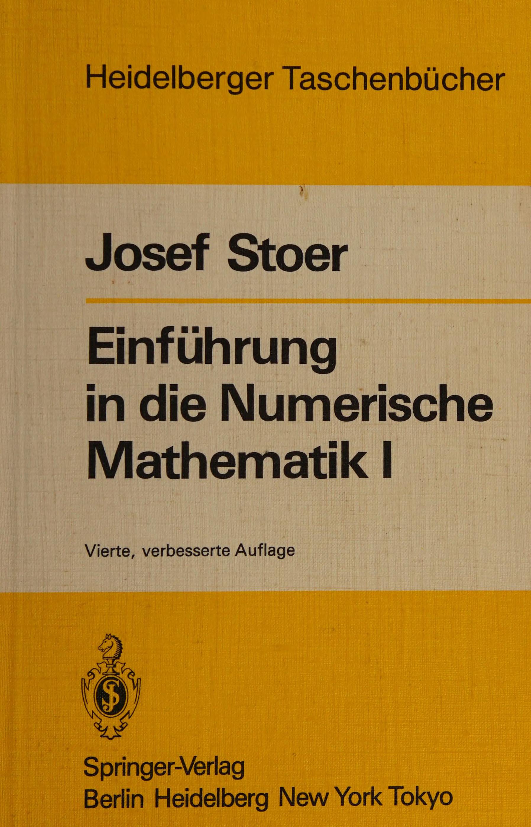 Einfuhrung in die Numerische Mathematik I
