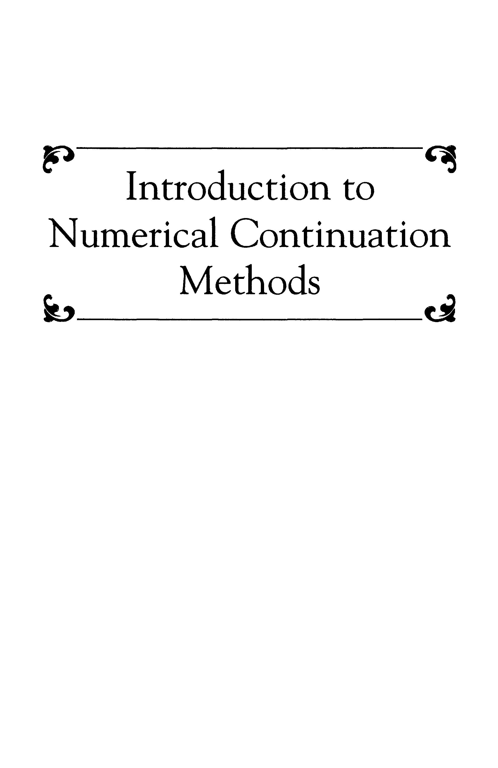 Numerical continuation methods