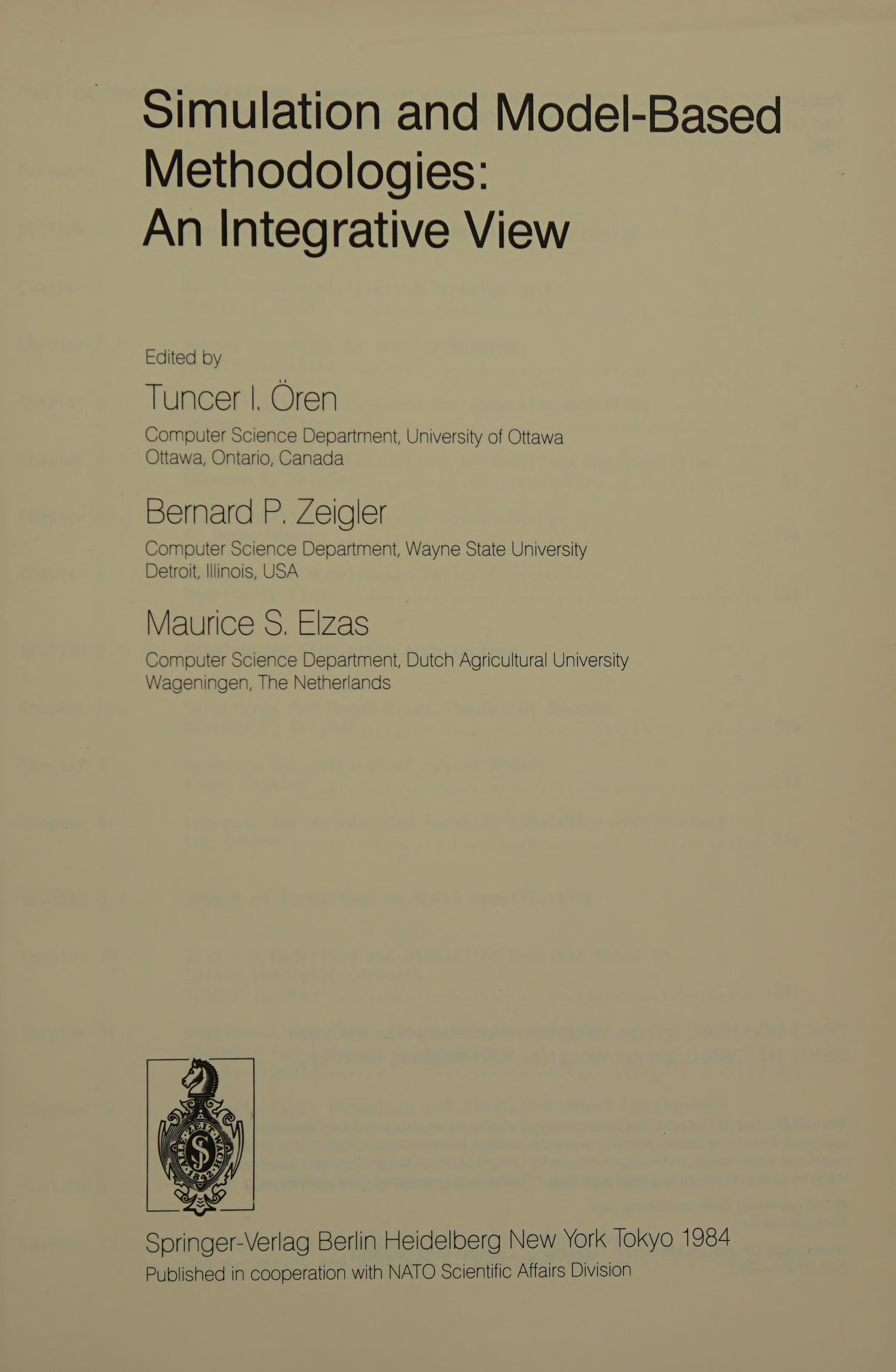 Simulation And Model-Based Methodologies: An Integrative View