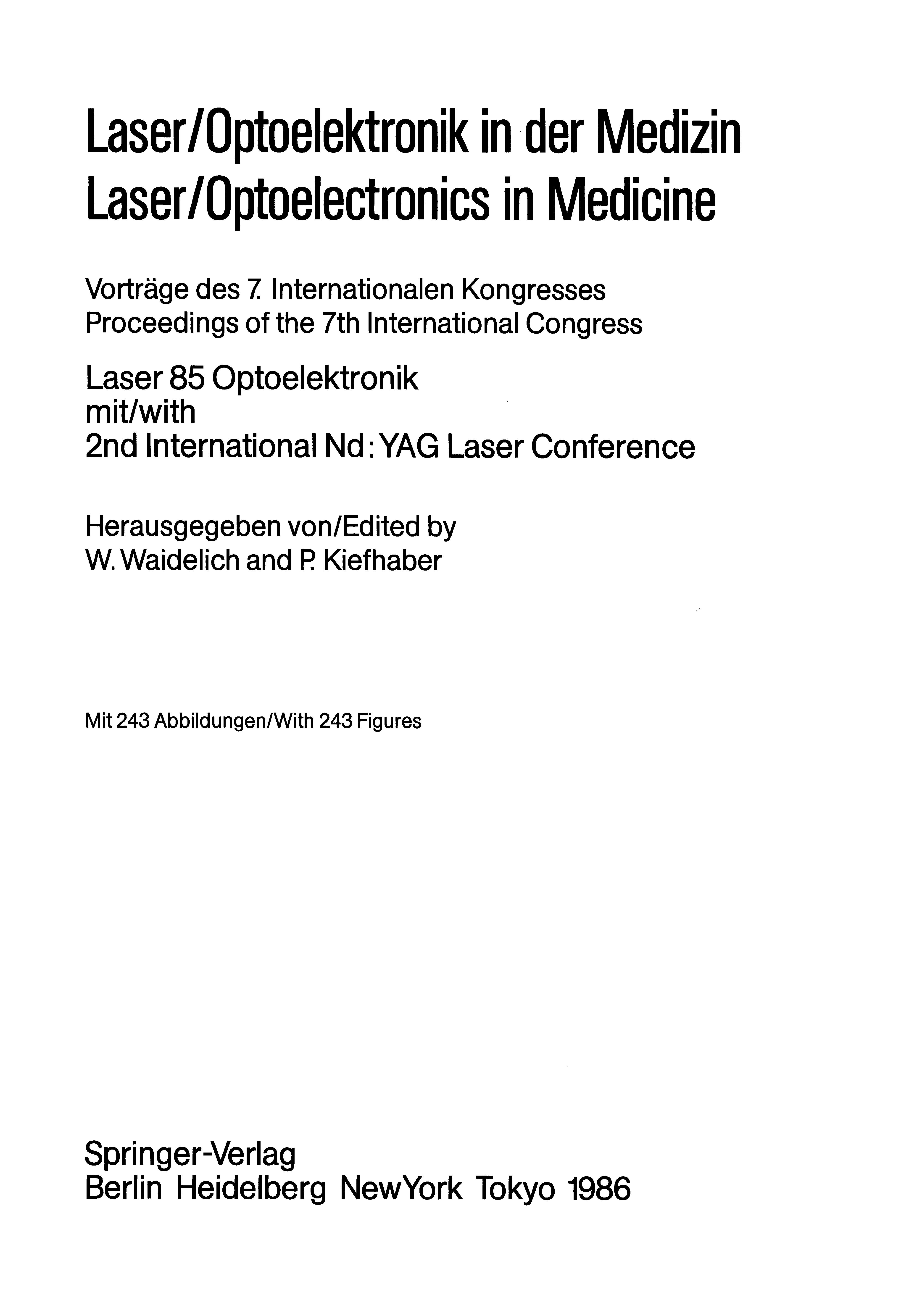 Laser/Optoelektronik in Der Medizin