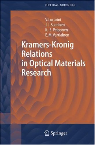 Kramers Kronig Relations in Optical Materials Research Springer Series in Optical Sciences