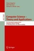 Computer Science -- Theory And Applications: First International Symposium On Computer Science In Russia, Csr 2006, St. Petersburg, Russia, June 8-12, ...