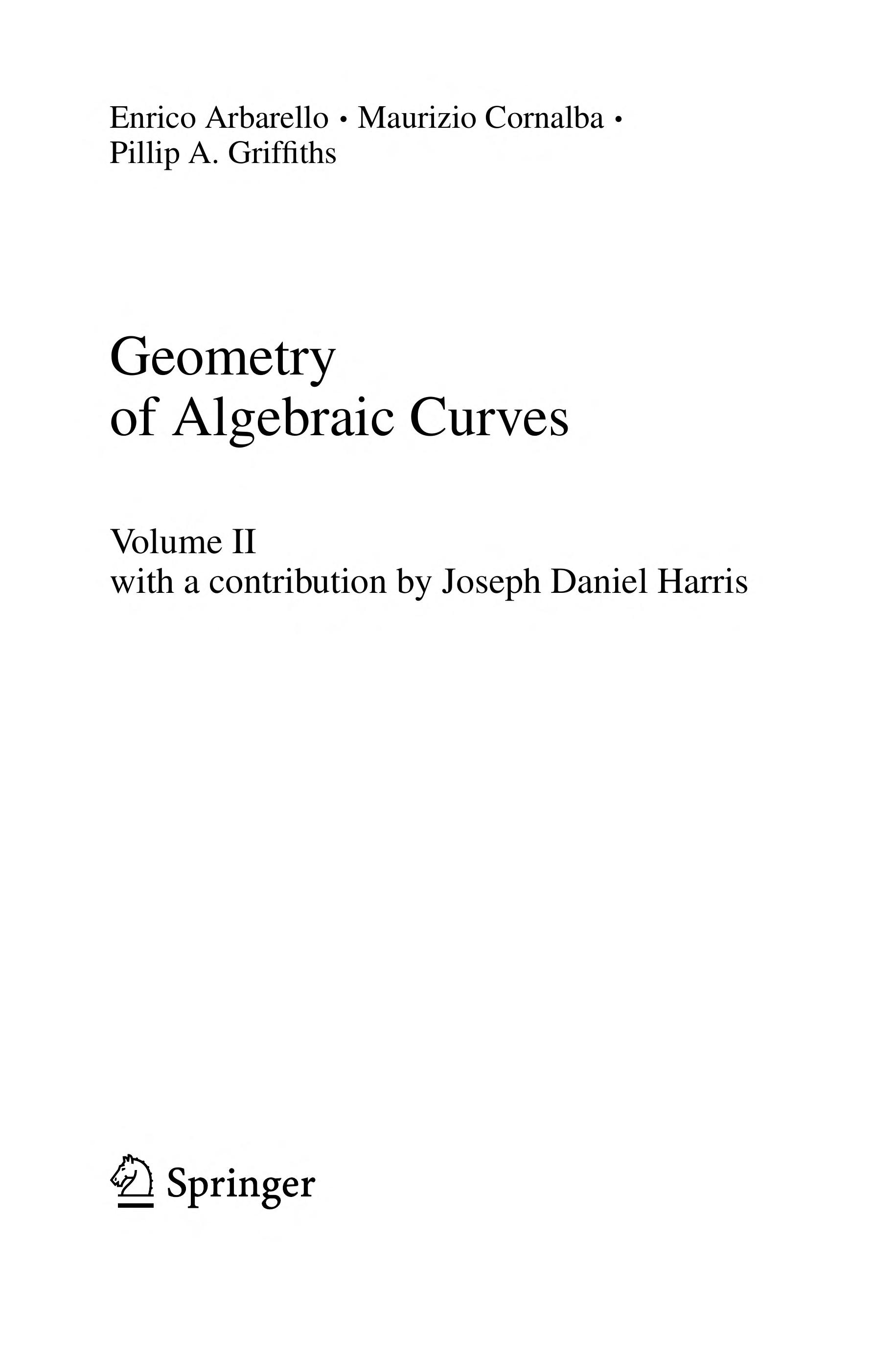 Geometry of Algebraic Curves