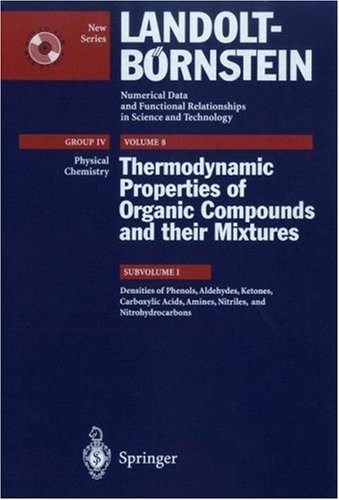 Densities Of Phenols, Aldehydes, Ketones, Carboxylic Acids, Amines, Nitriles, And Nitrohydrocarbons