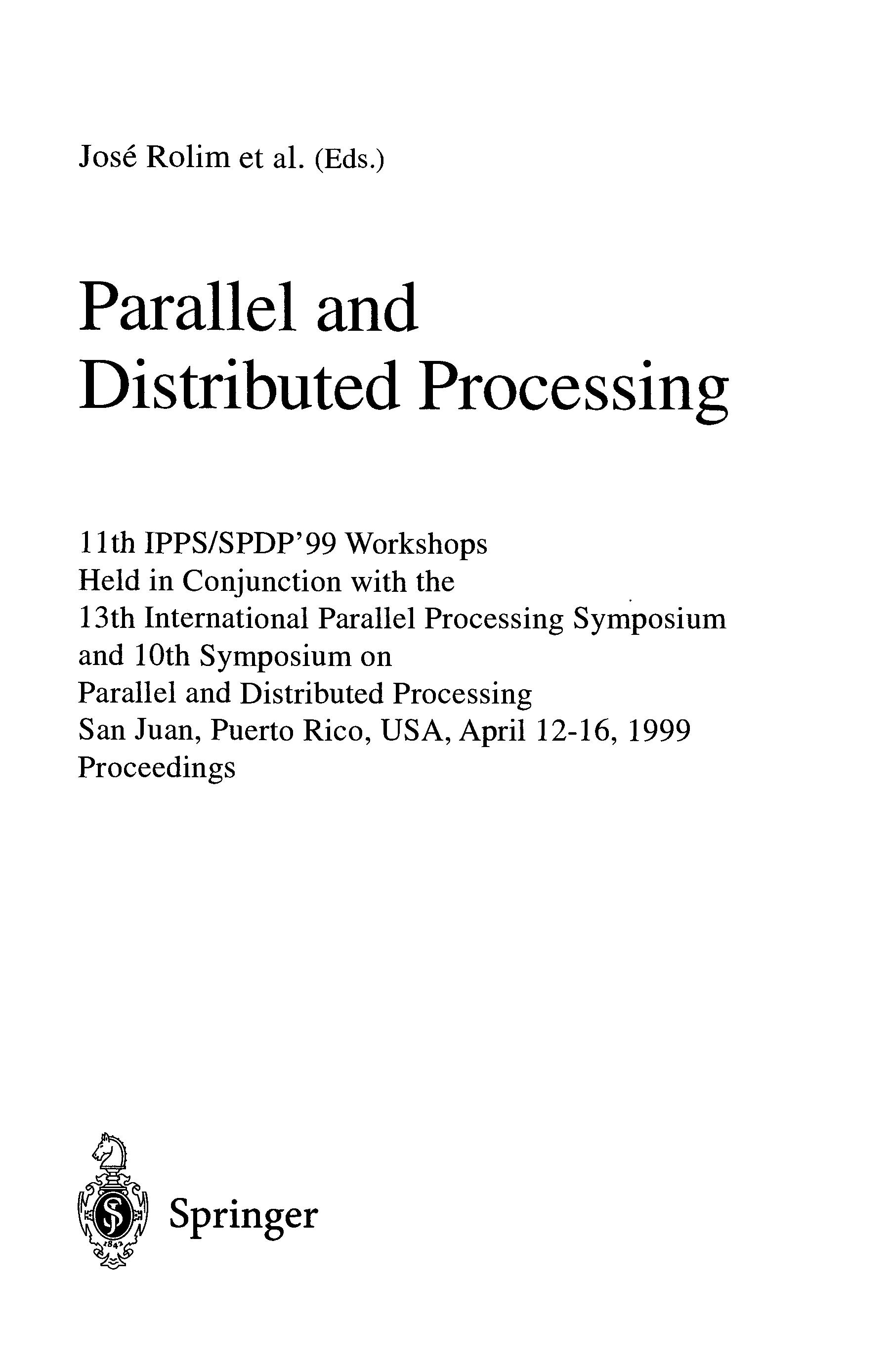 Parallel And Distributed Processing