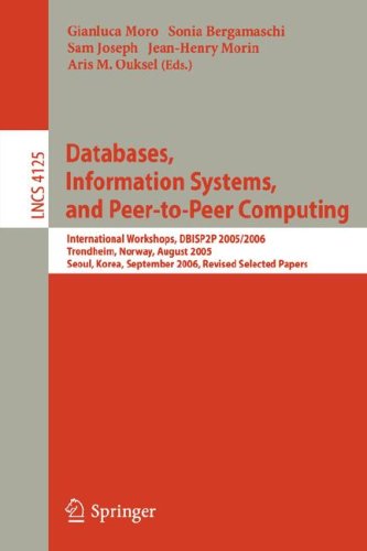 Databases, Information Systems, And Peer-To-Peer Computing