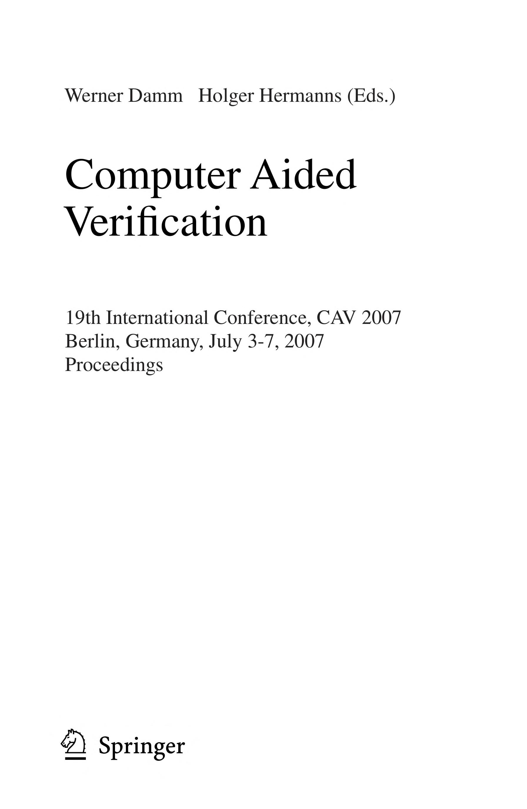 Computer aided verification