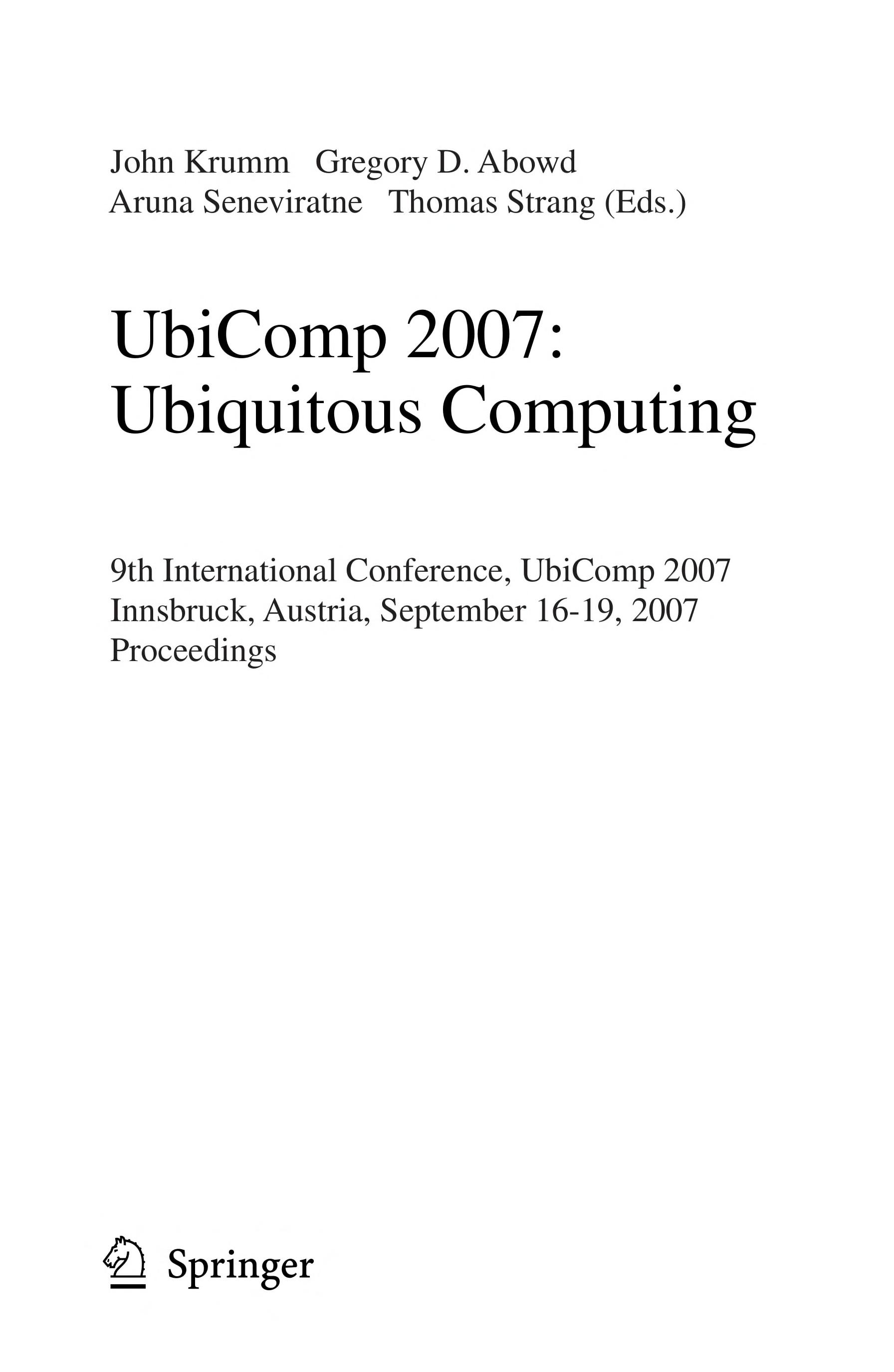 UbiComp 2007