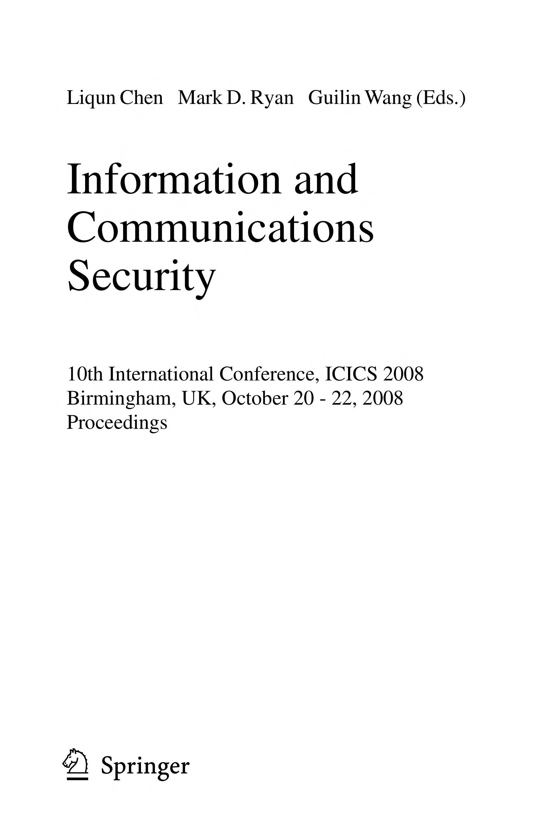 Information and communications security