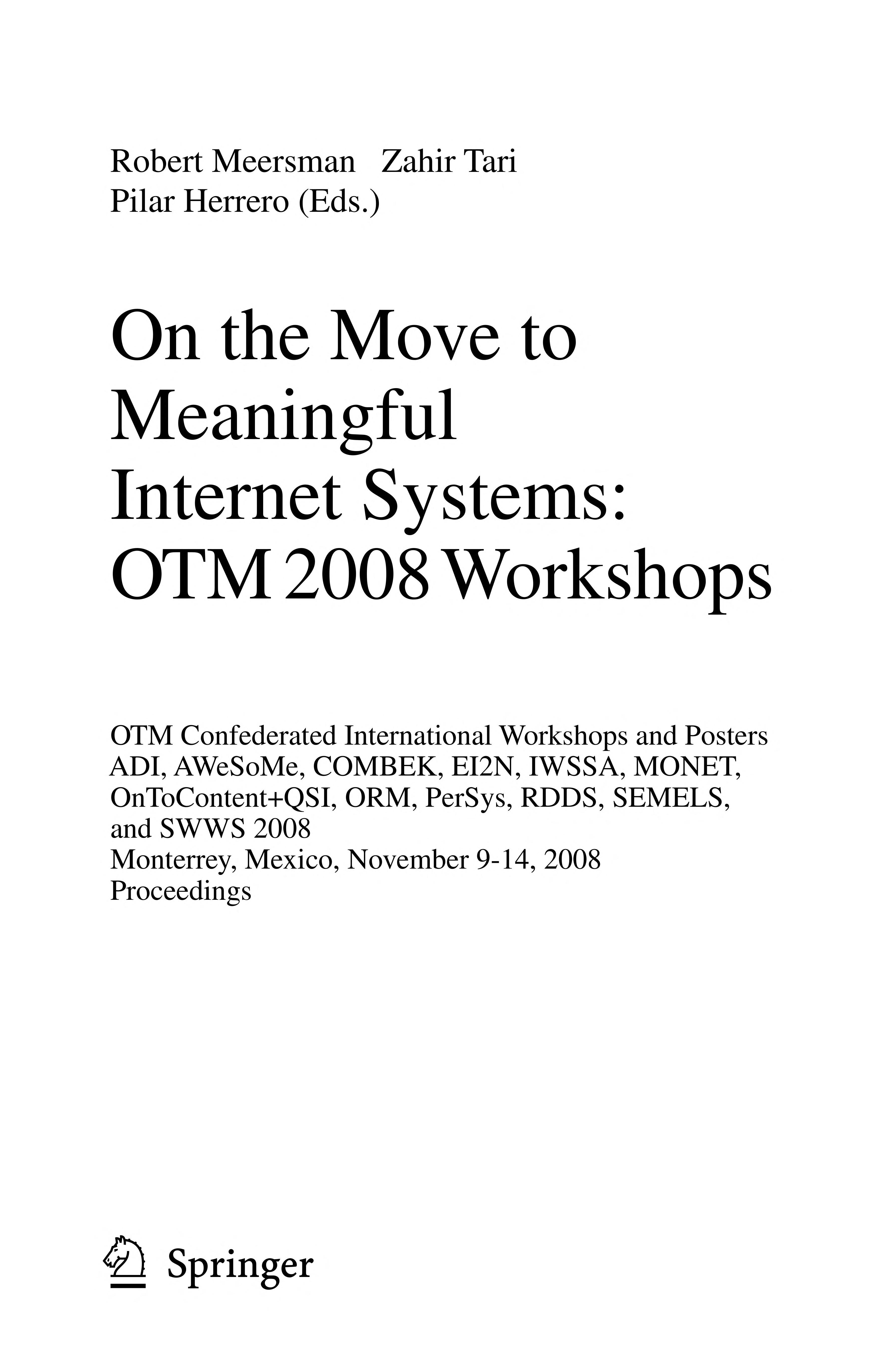 On The Move To Meaningful Internet Systems