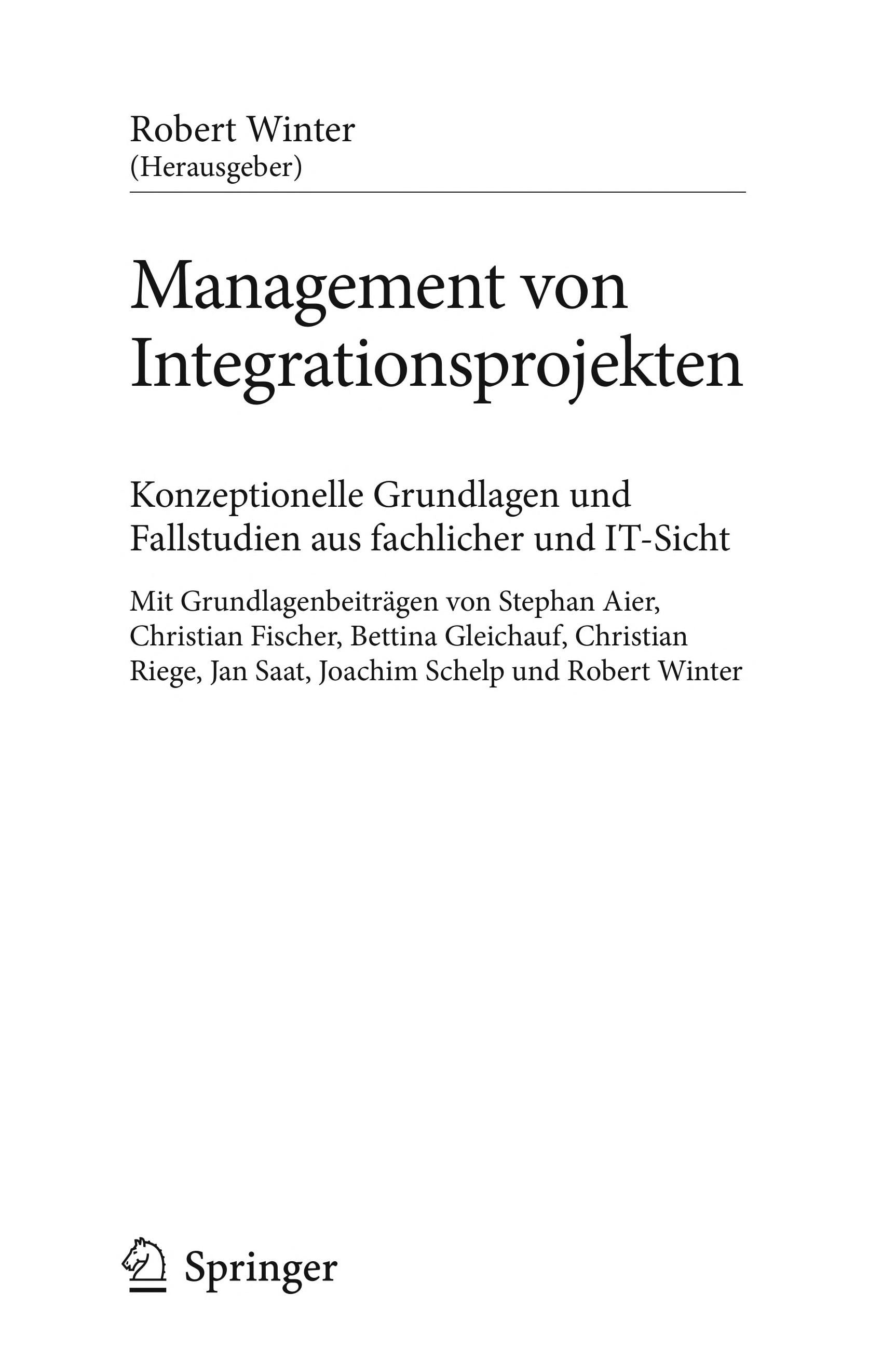 Management von Integrationsprojekten