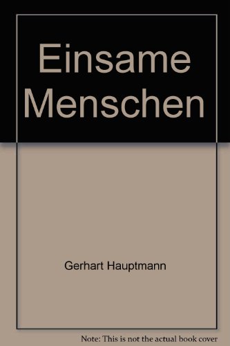 Einsame Menschen