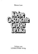 Kleine Geschichte grosser Lexika
