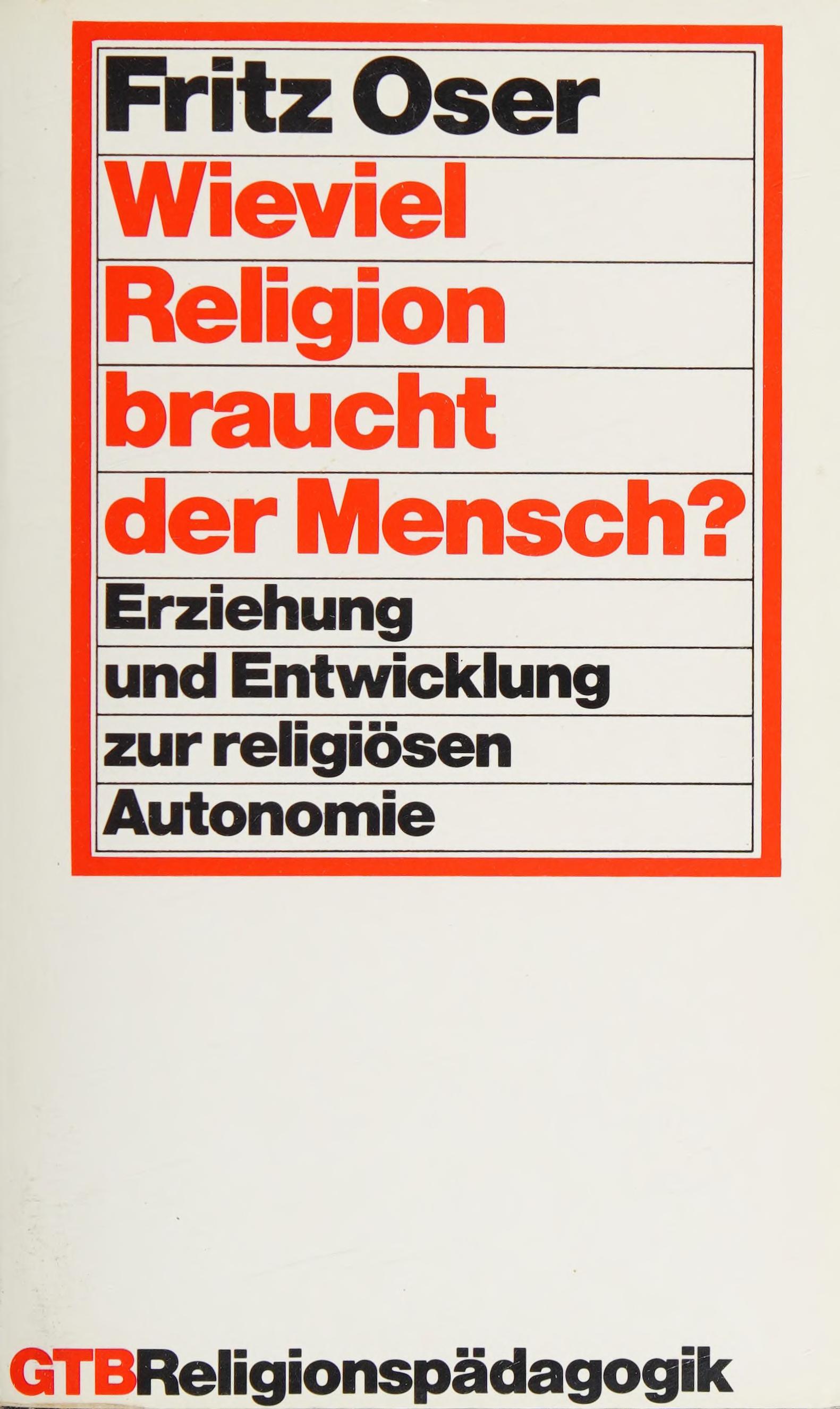 Wieviel Religion braucht der Mensch